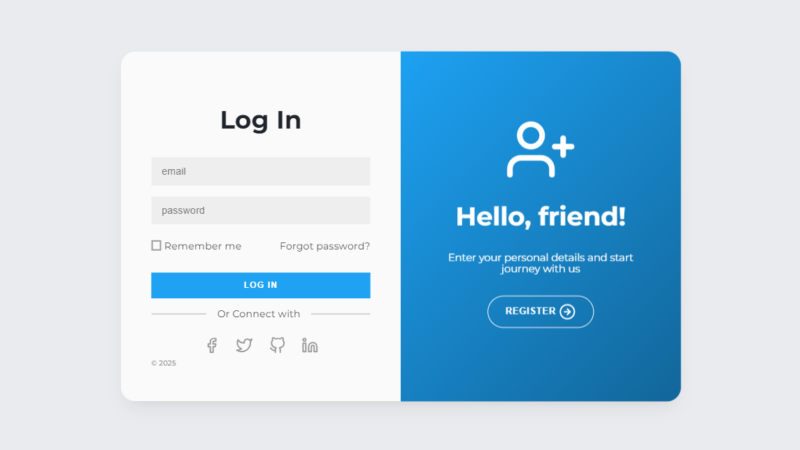 Login/Sign Up Form with Flip Effect